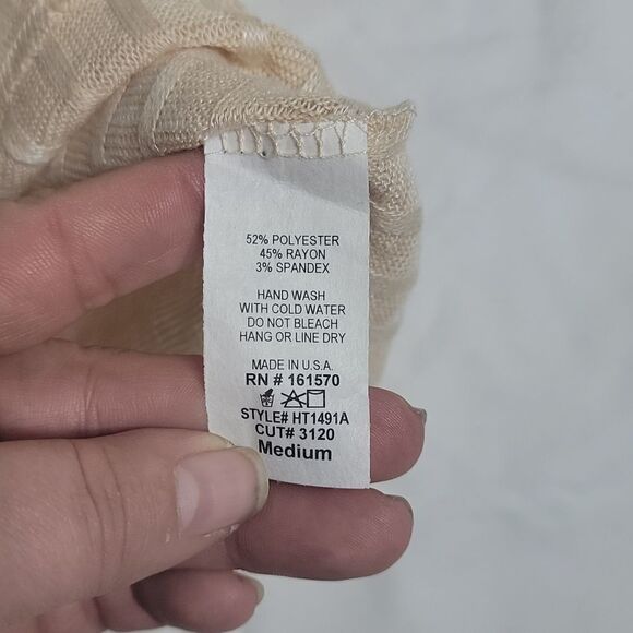 WOMENS Brand New Haptics by Holly Harper- Cream of the Crop Top Med in Oatemal - Picture 9 of 9